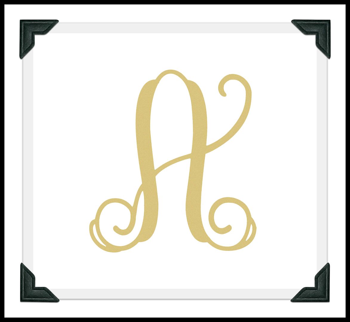 Monogram (A) Wooden Unfinished Alphabet Letter, Paintable DIY Craft DIY